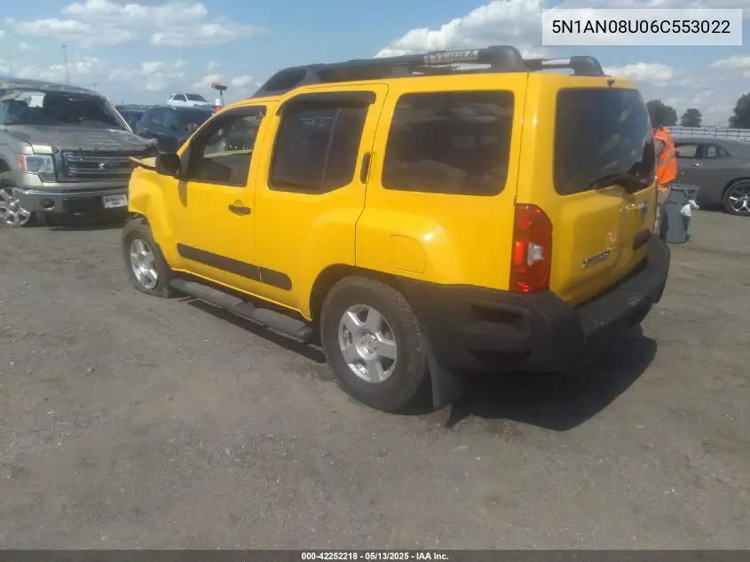 2006 Nissan Xterra S VIN: 5N1AN08U06C553022 Lot: 42252218