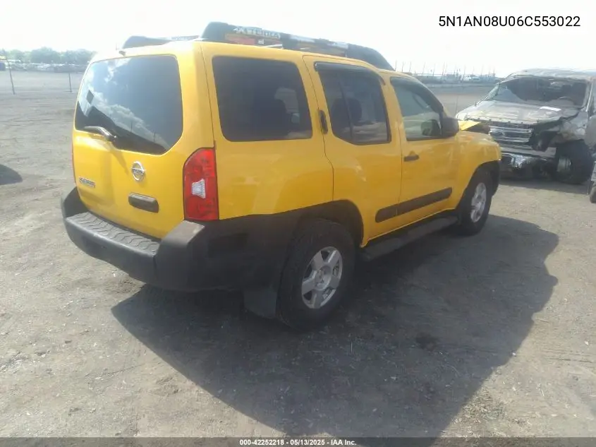 2006 Nissan Xterra S VIN: 5N1AN08U06C553022 Lot: 42252218