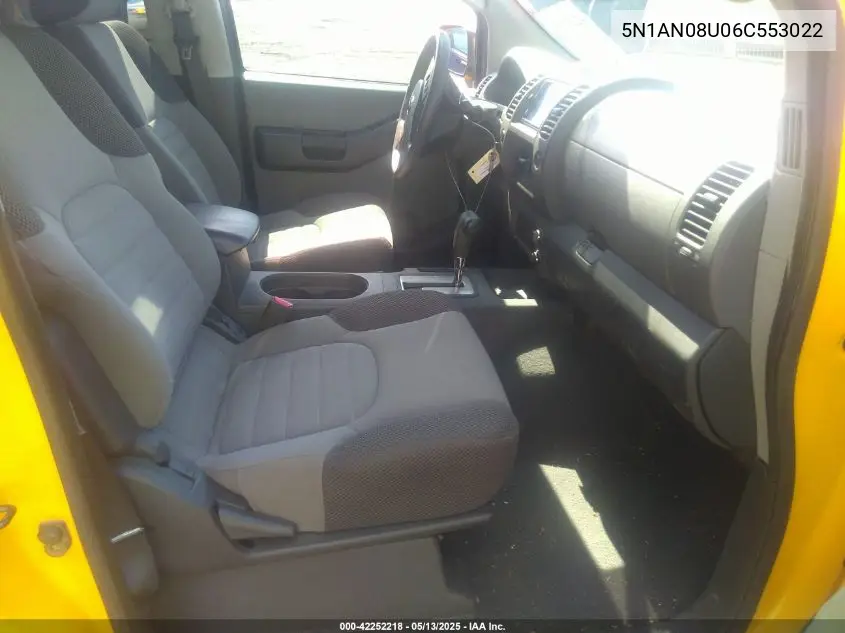 2006 Nissan Xterra S VIN: 5N1AN08U06C553022 Lot: 42252218