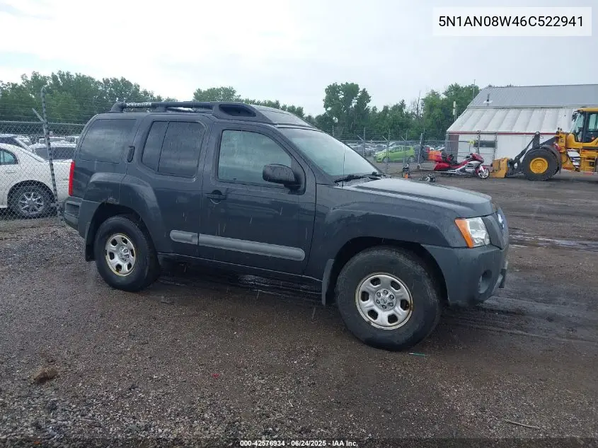 2006 Nissan Xterra X VIN: 5N1AN08W46C522941 Lot: 42576934