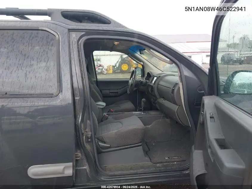 2006 Nissan Xterra X VIN: 5N1AN08W46C522941 Lot: 42576934