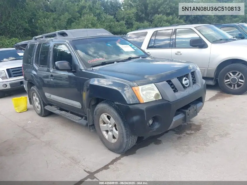 2006 Nissan Xterra S VIN: 5N1AN08U36C510813 Lot: 42588919