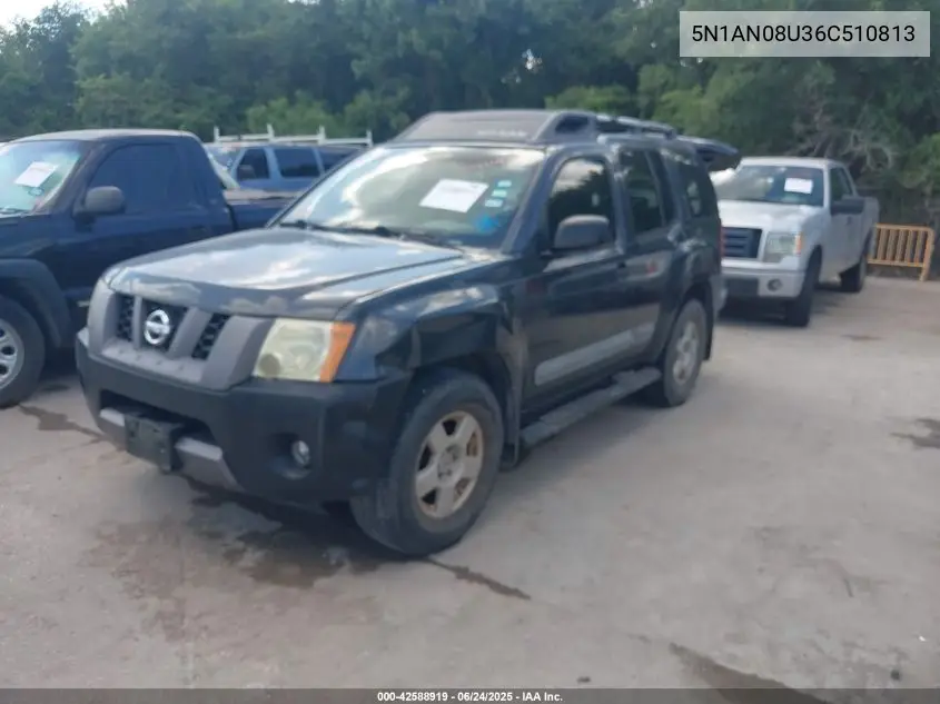 2006 Nissan Xterra S VIN: 5N1AN08U36C510813 Lot: 42588919