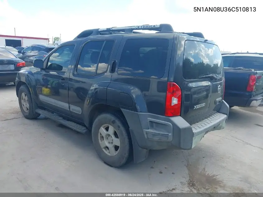 2006 Nissan Xterra S VIN: 5N1AN08U36C510813 Lot: 42588919