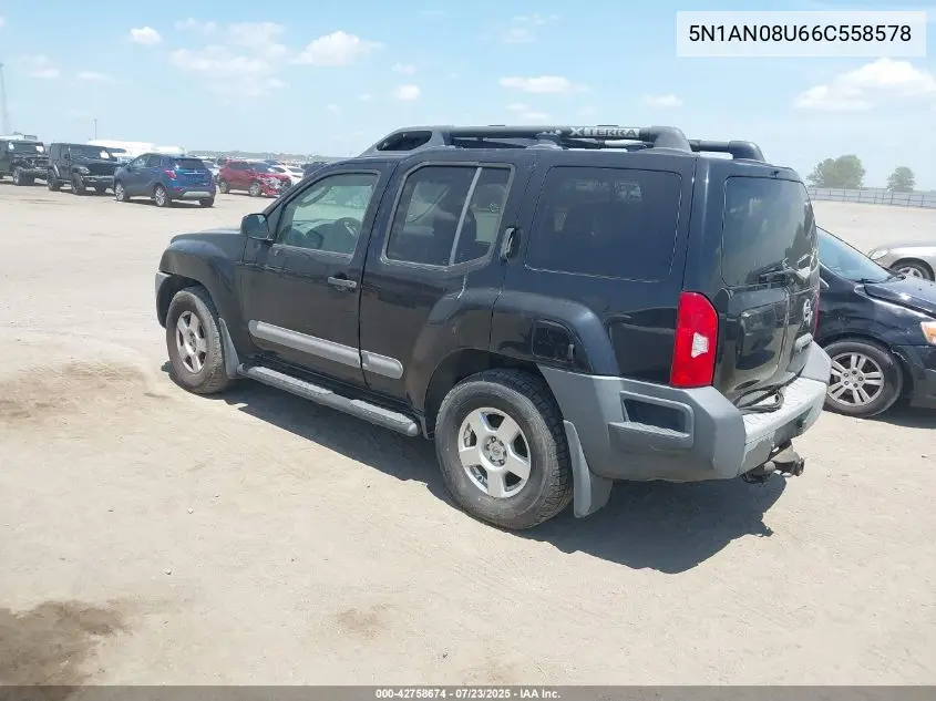2006 Nissan Xterra S VIN: 5N1AN08U66C558578 Lot: 42758674