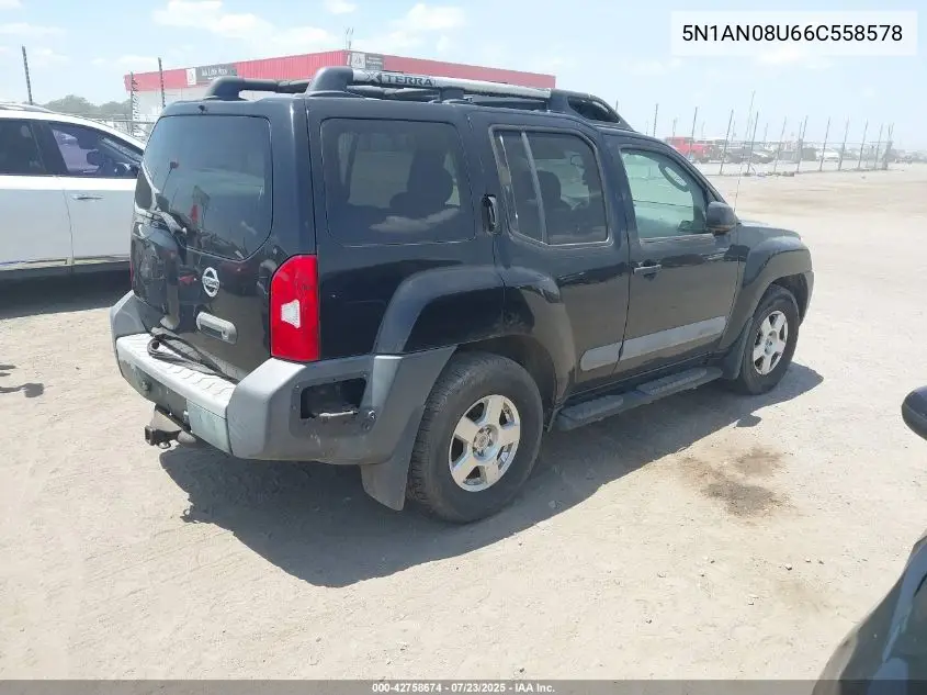 2006 Nissan Xterra S VIN: 5N1AN08U66C558578 Lot: 42758674
