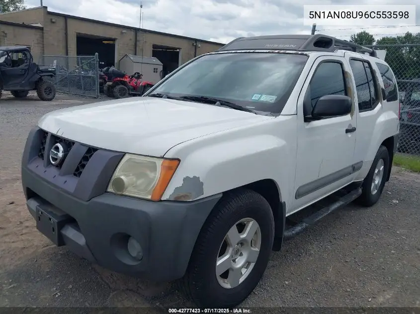 2006 Nissan Xterra S VIN: 5N1AN08U96C553598 Lot: 42777423