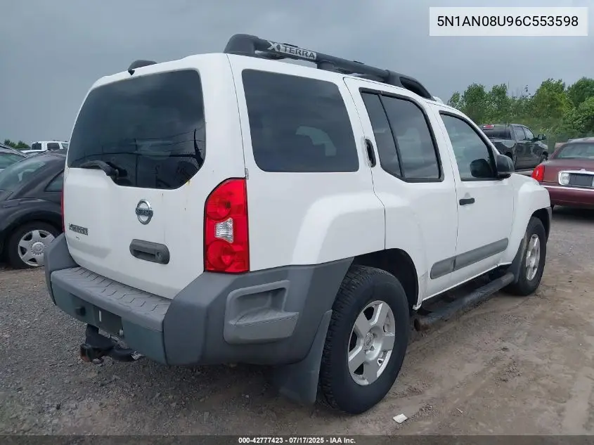 2006 Nissan Xterra S VIN: 5N1AN08U96C553598 Lot: 42777423