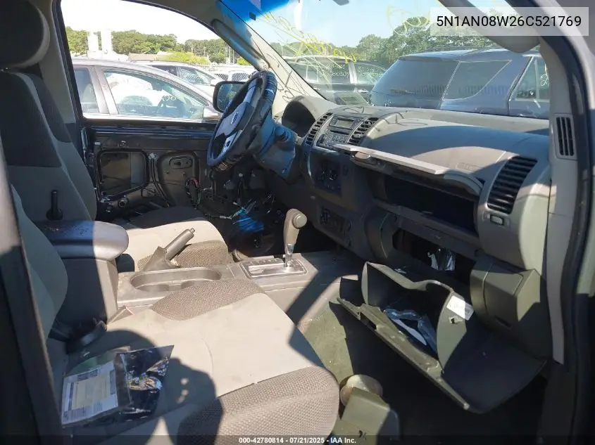 2006 Nissan Xterra S VIN: 5N1AN08W26C521769 Lot: 42780814