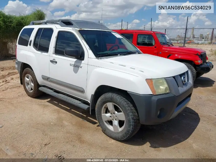 2006 Nissan Xterra Off Road/S/Se VIN: 5N1AN08W56C534029 Lot: 42809149