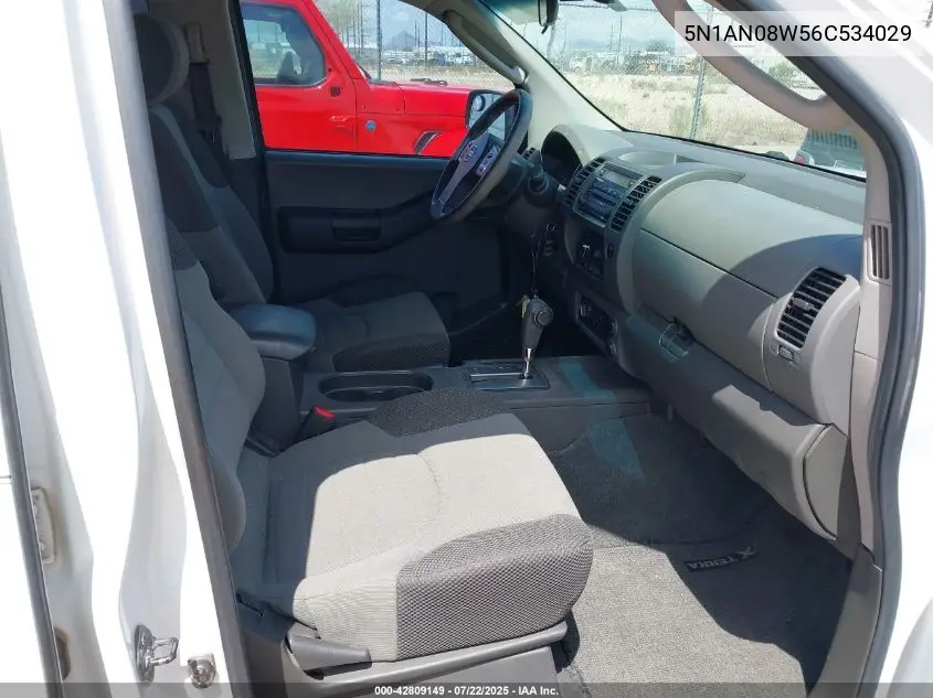 2006 Nissan Xterra Off Road/S/Se VIN: 5N1AN08W56C534029 Lot: 42809149