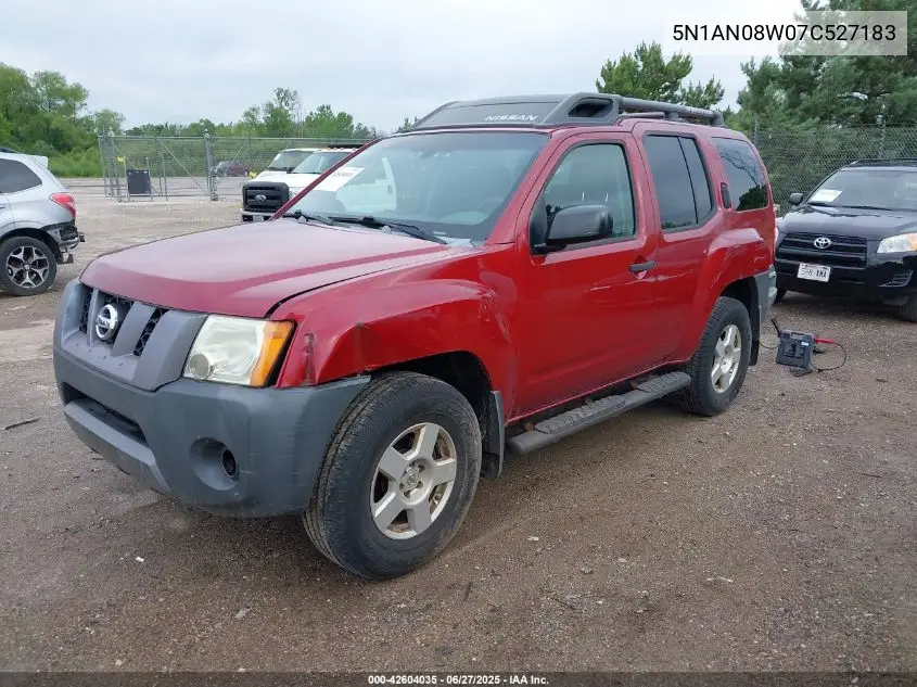 2007 Nissan Xterra S VIN: 5N1AN08W07C527183 Lot: 42604035