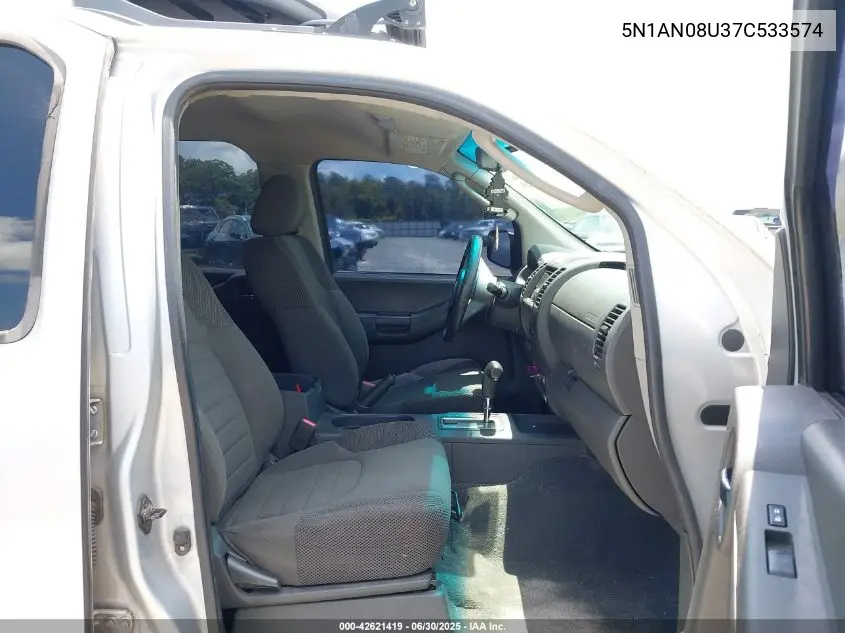 2007 Nissan Xterra X VIN: 5N1AN08U37C533574 Lot: 42621419