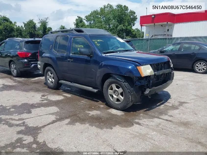 2007 Nissan Xterra S VIN: 5N1AN08U67C546450 Lot: 42738994