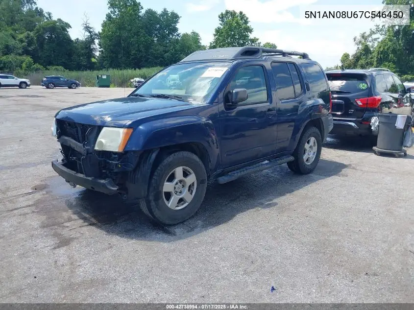 2007 Nissan Xterra S VIN: 5N1AN08U67C546450 Lot: 42738994