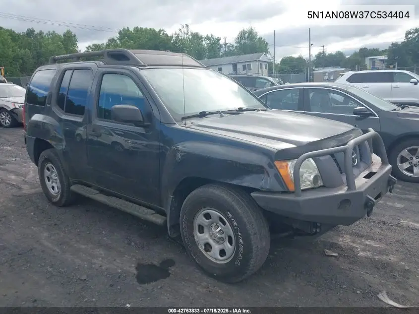 2007 Nissan Xterra X VIN: 5N1AN08W37C534404 Lot: 42763833