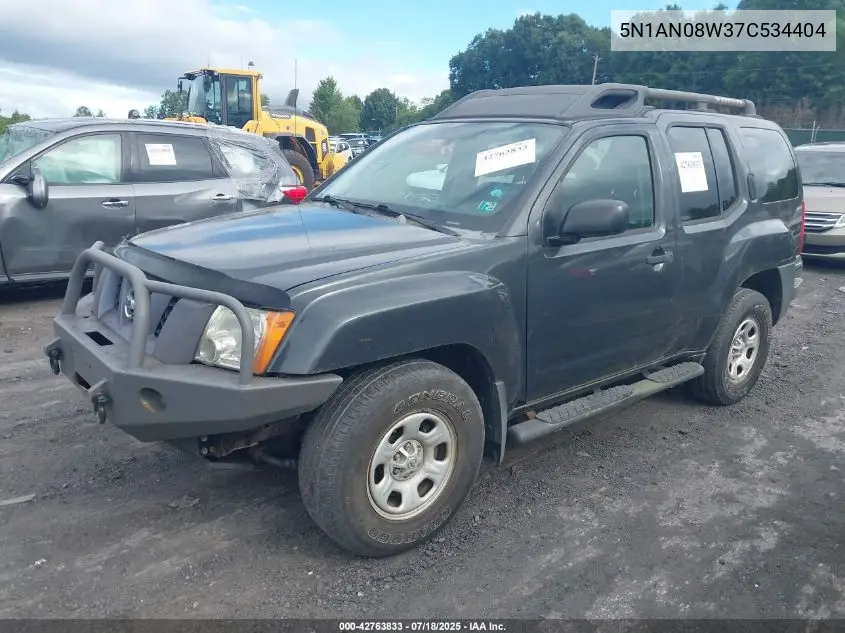 2007 Nissan Xterra X VIN: 5N1AN08W37C534404 Lot: 42763833