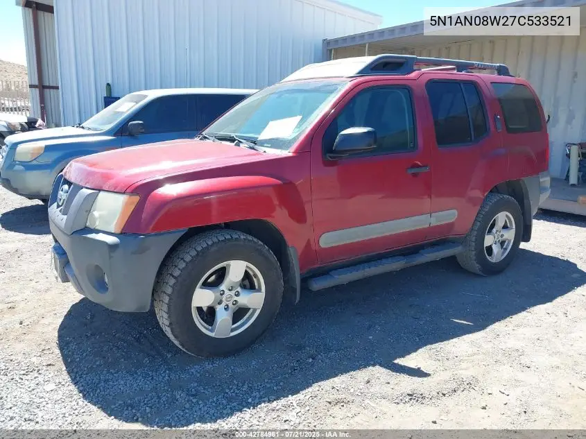 2007 Nissan Xterra Se VIN: 5N1AN08W27C533521 Lot: 42784961