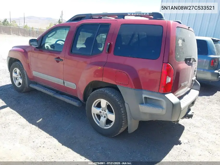 2007 Nissan Xterra Se VIN: 5N1AN08W27C533521 Lot: 42784961