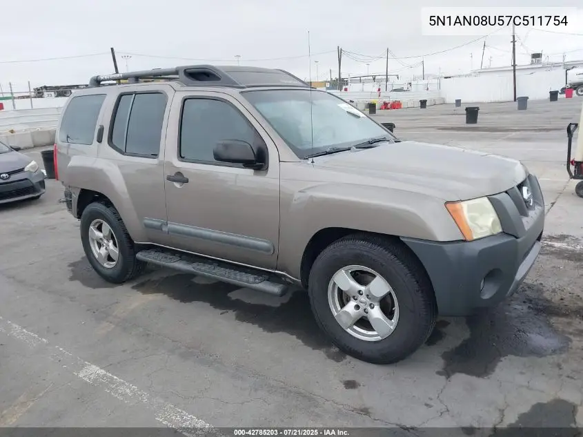 2007 Nissan Xterra Se VIN: 5N1AN08U57C511754 Lot: 42785203
