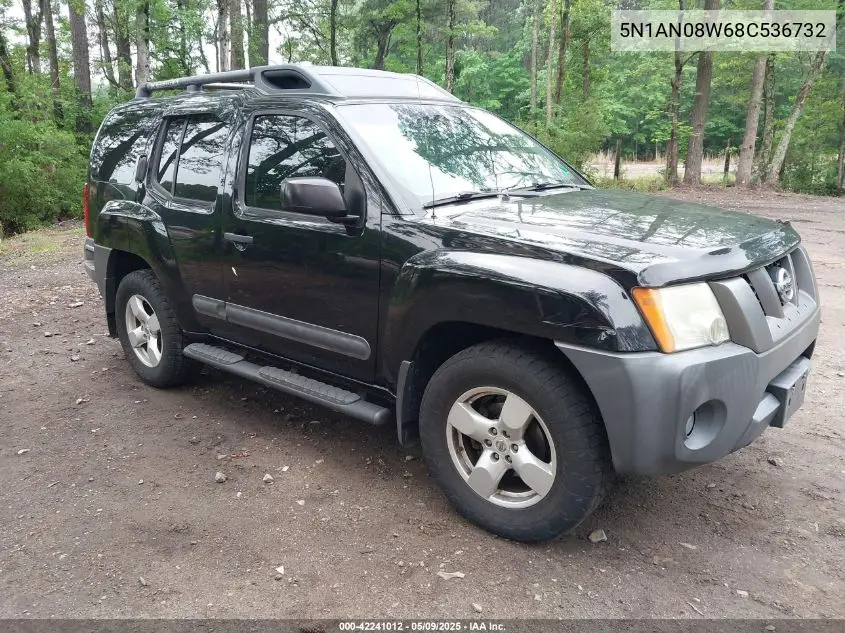 2008 Nissan Xterra Se VIN: 5N1AN08W68C536732 Lot: 42241012