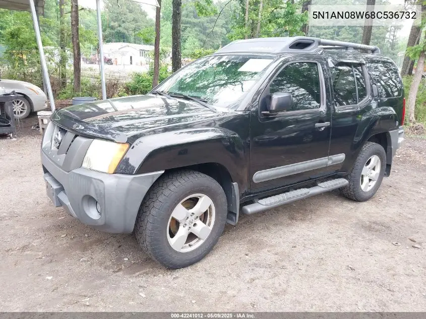 2008 Nissan Xterra Se VIN: 5N1AN08W68C536732 Lot: 42241012