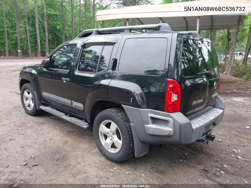 2008 Nissan Xterra Se VIN: 5N1AN08W68C536732 Lot: 42241012