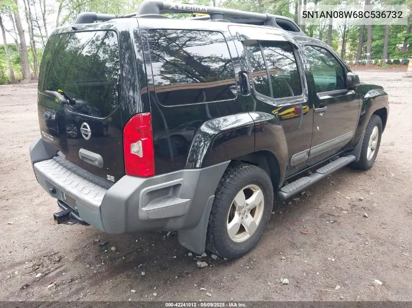 2008 Nissan Xterra Se VIN: 5N1AN08W68C536732 Lot: 42241012