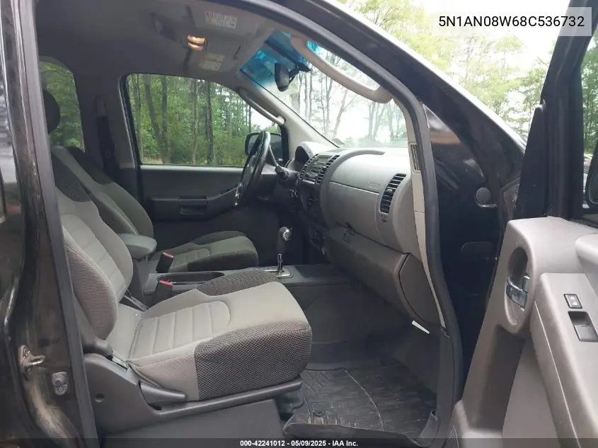 2008 Nissan Xterra Se VIN: 5N1AN08W68C536732 Lot: 42241012