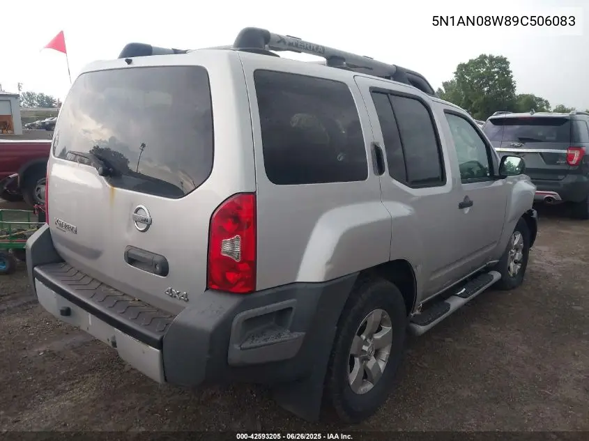 2009 Nissan Xterra S VIN: 5N1AN08W89C506083 Lot: 42593205