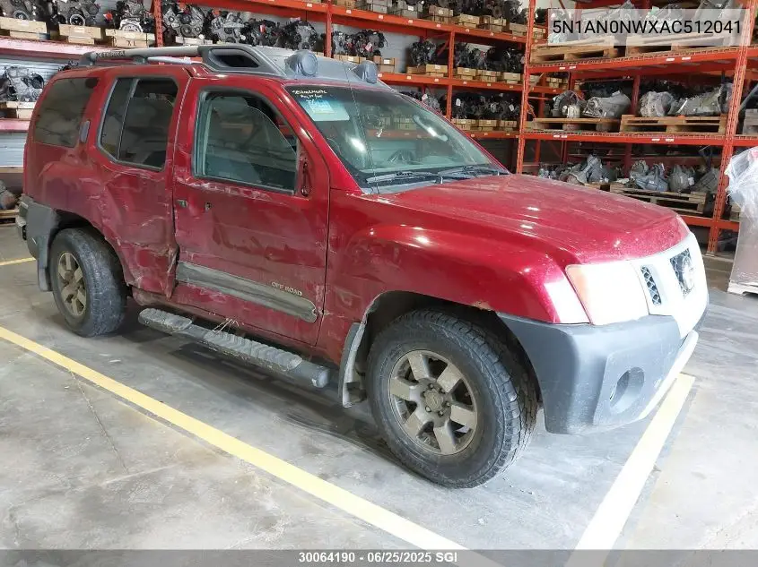 2010 Nissan Xterra Off Road VIN: 5N1AN0NWXAC512041 Lot: 30064190