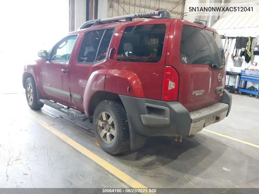 2010 Nissan Xterra Off Road VIN: 5N1AN0NWXAC512041 Lot: 30064190