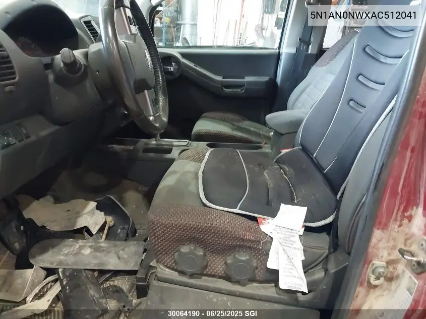 2010 Nissan Xterra Off Road VIN: 5N1AN0NWXAC512041 Lot: 30064190