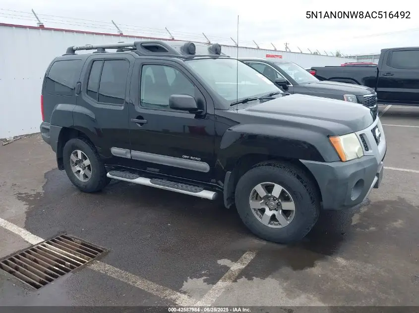 2010 Nissan Xterra Off Road VIN: 5N1AN0NW8AC516492 Lot: 42587984