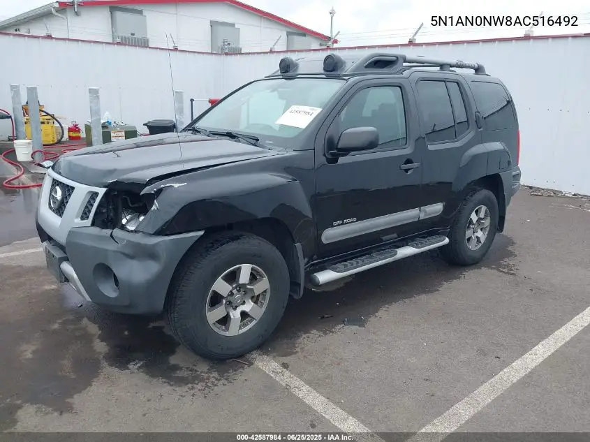2010 Nissan Xterra Off Road VIN: 5N1AN0NW8AC516492 Lot: 42587984