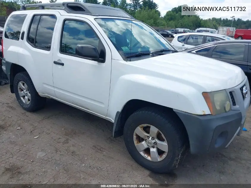 2010 Nissan Xterra S VIN: 5N1AN0NWXAC511732 Lot: 42606632
