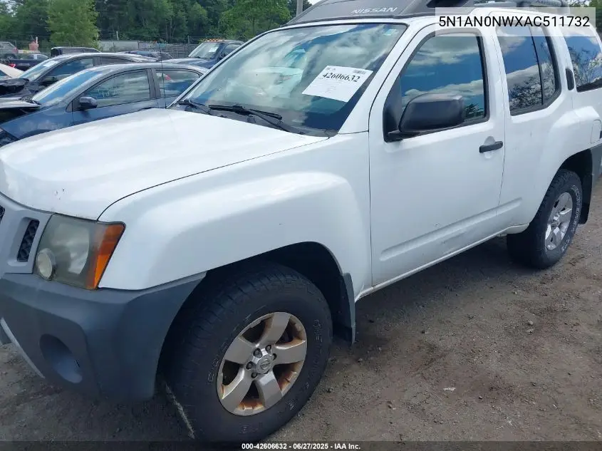 2010 Nissan Xterra S VIN: 5N1AN0NWXAC511732 Lot: 42606632