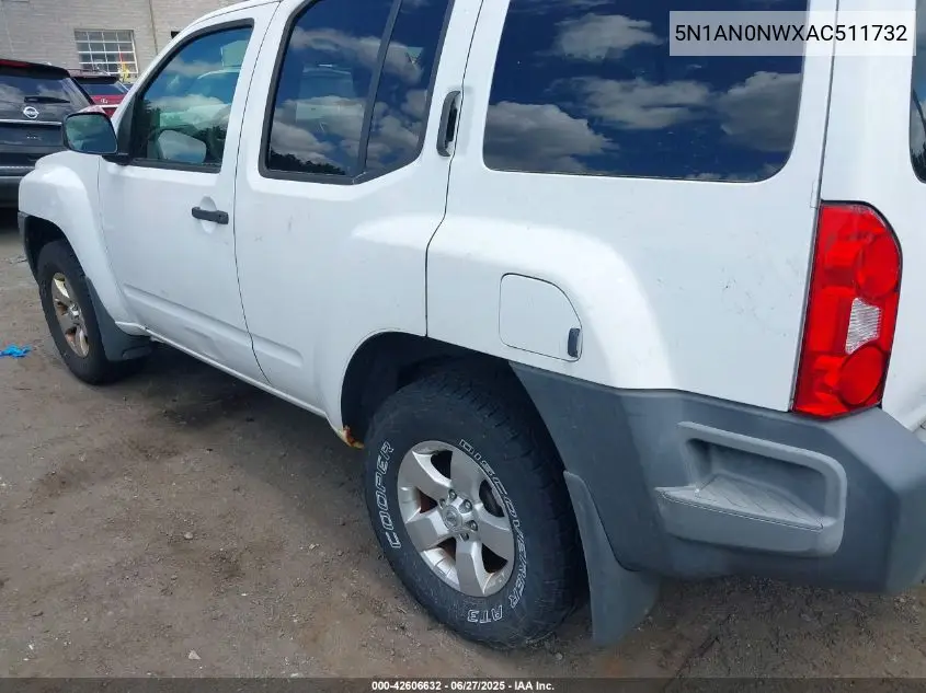 2010 Nissan Xterra S VIN: 5N1AN0NWXAC511732 Lot: 42606632
