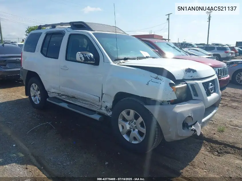 2010 Nissan Xterra Se VIN: 5N1AN0NU4AC521137 Lot: 42778469