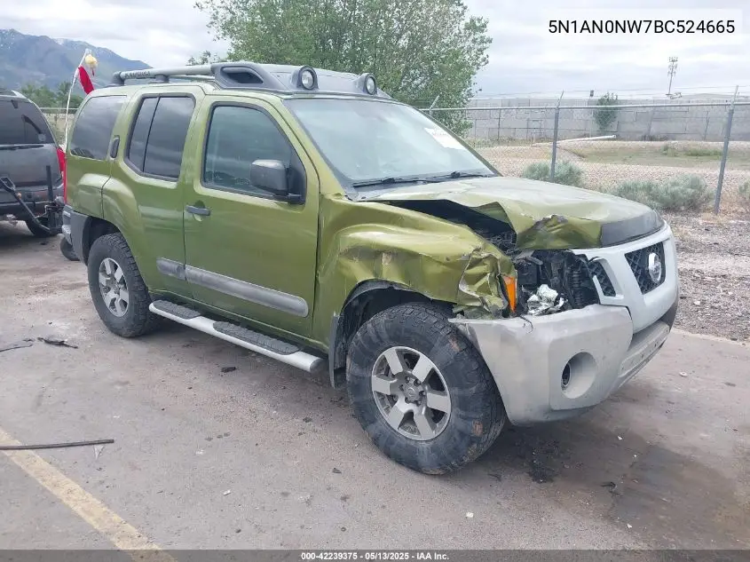 2011 Nissan Xterra Pro-4X VIN: 5N1AN0NW7BC524665 Lot: 42239375