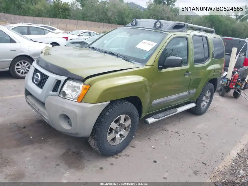 2011 Nissan Xterra Pro-4X VIN: 5N1AN0NW7BC524665 Lot: 42239375