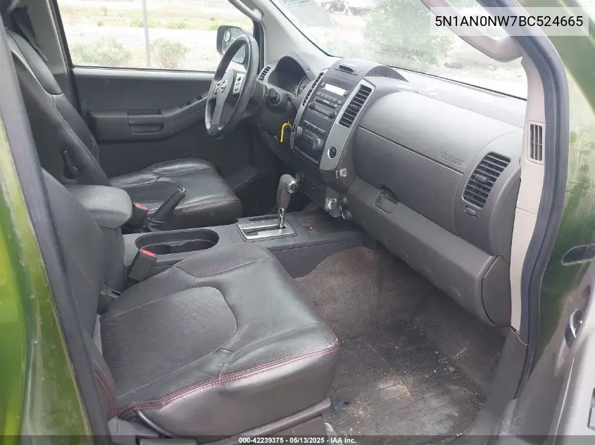2011 Nissan Xterra Pro-4X VIN: 5N1AN0NW7BC524665 Lot: 42239375