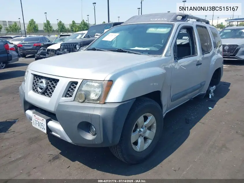 2011 Nissan Xterra S VIN: 5N1AN0NU3BC515167 Lot: 42721774