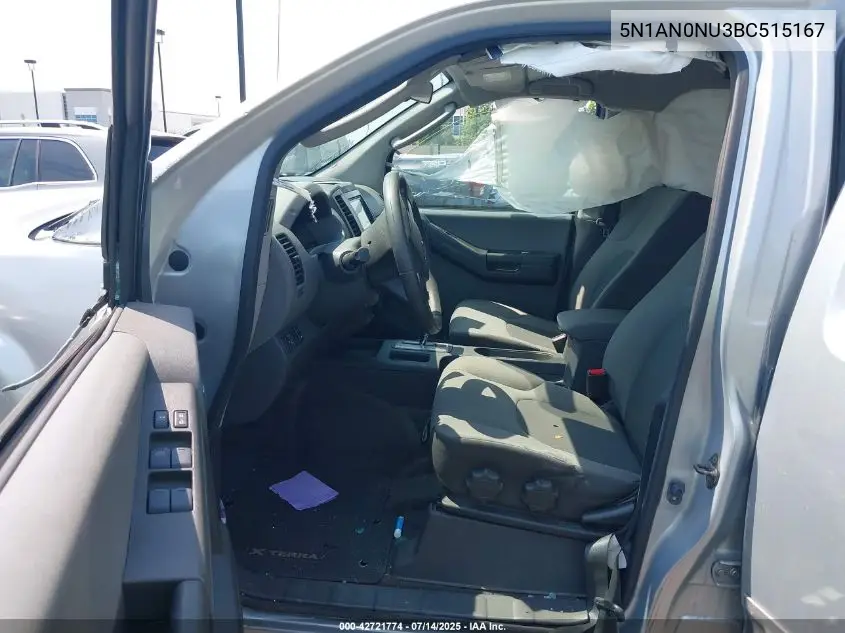 2011 Nissan Xterra S VIN: 5N1AN0NU3BC515167 Lot: 42721774