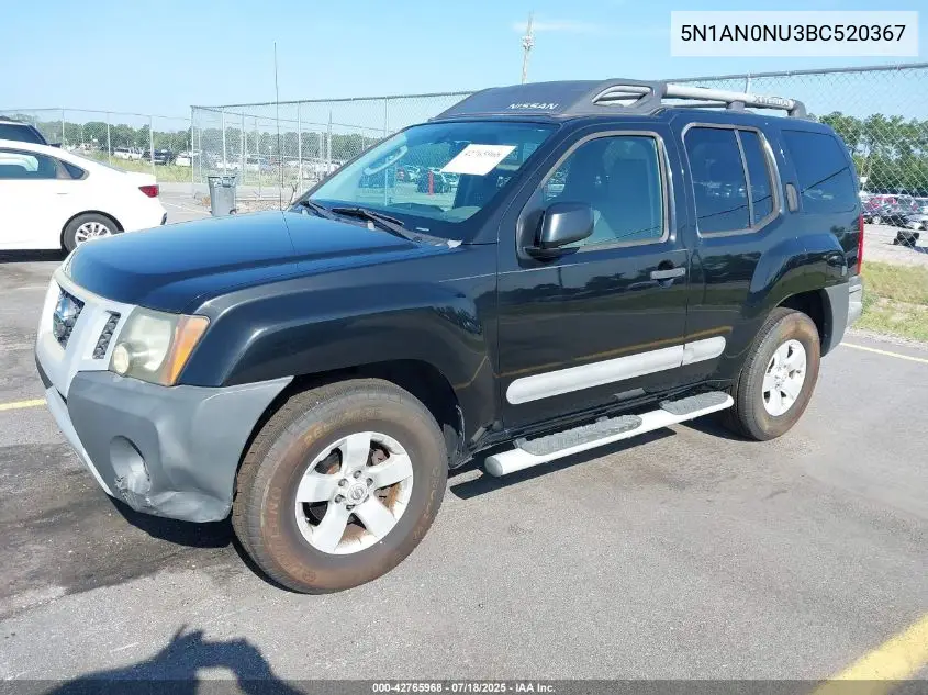 2011 Nissan Xterra S VIN: 5N1AN0NU3BC520367 Lot: 42765968