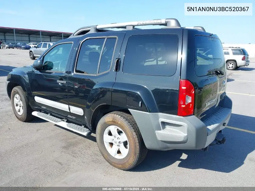 2011 Nissan Xterra S VIN: 5N1AN0NU3BC520367 Lot: 42765968
