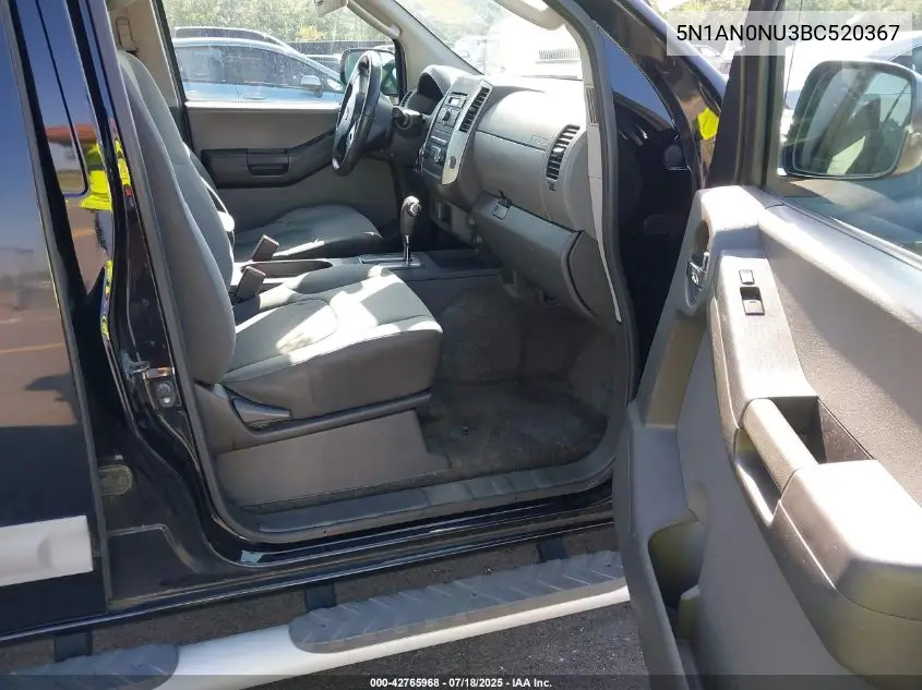 2011 Nissan Xterra S VIN: 5N1AN0NU3BC520367 Lot: 42765968