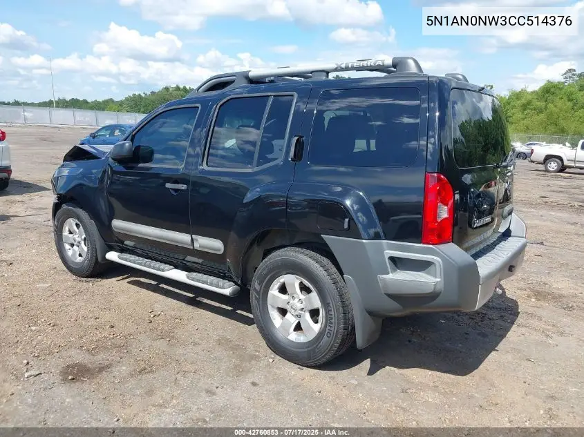 2012 Nissan Xterra S VIN: 5N1AN0NW3CC514376 Lot: 42760853
