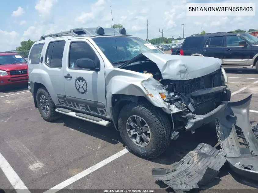 2015 Nissan Xterra Pro-4X VIN: 5N1AN0NW8FN658403 Lot: 42764560