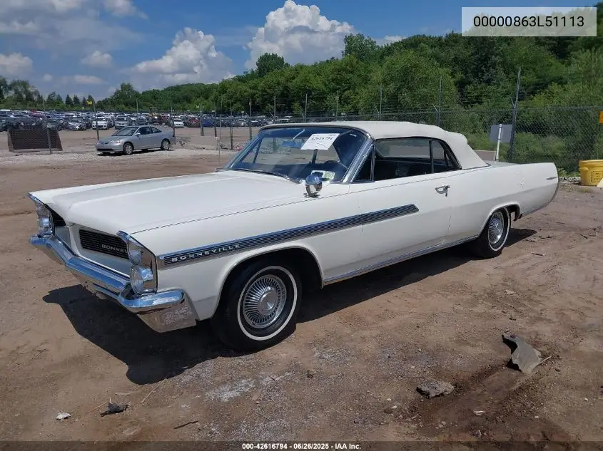 1963 Pontiac Bonneville Can VIN: 00000863L51113 Lot: 42616794